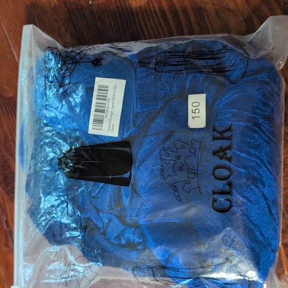 Deep Blue Velvet Cloak * 59 Inches Long Plus 14 Inch Hood * Halloween * Spooky - Picture 11 of 11